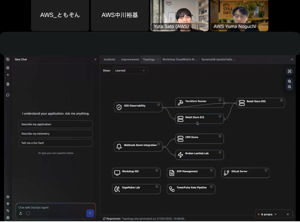 AWS DevOps Agent のデモ 野口 優真