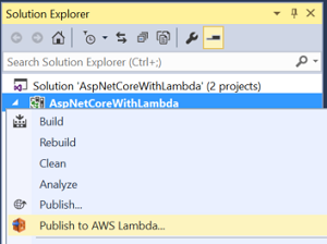 Deploy from Solution Explorer