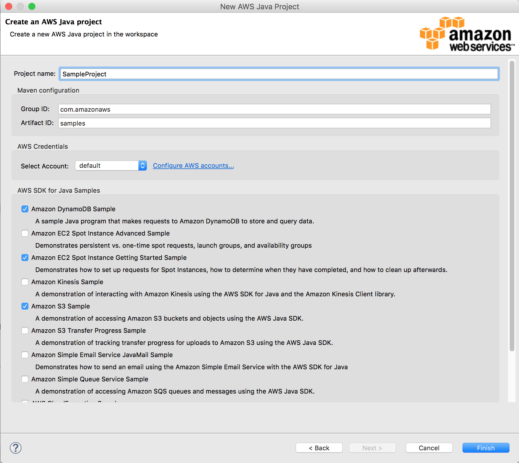 Maven project. Java в Amazon. Код джава для Amazon. How use AWS Toolkit in idea.