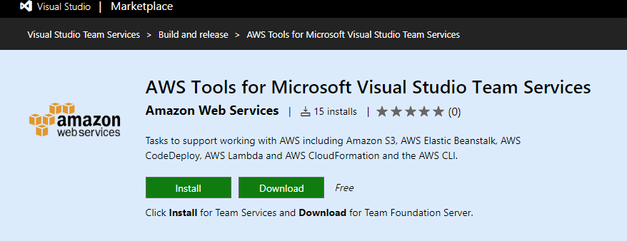 Announcing the AWS Tools for Microsoft Visual Studio Team Services | AWS  Developer Tools Blog