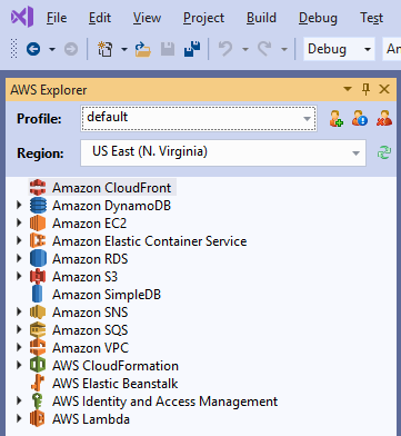 visual studio aws toolkit credentials