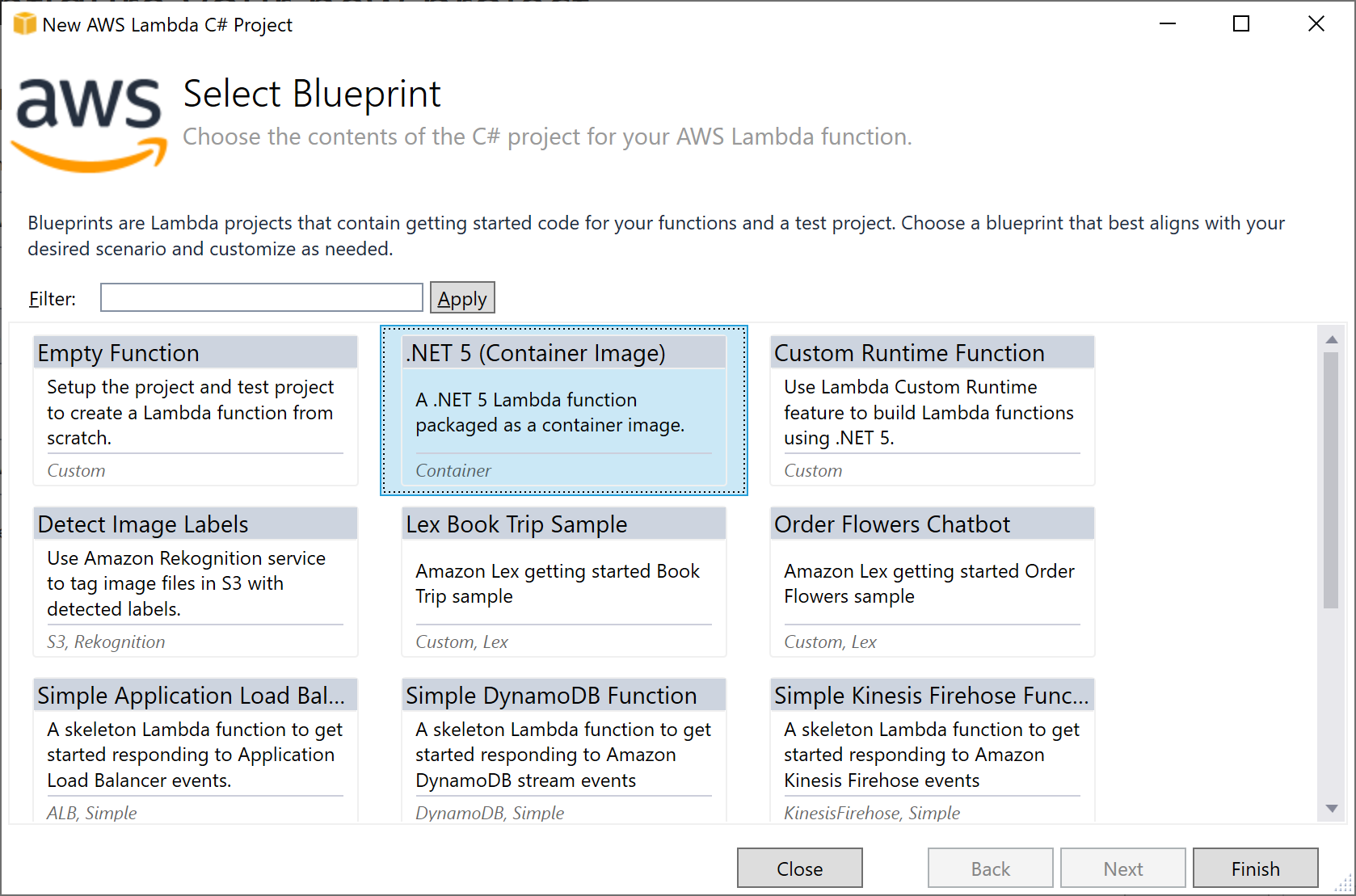 Net 5 Aws Lambda Support With Container Images Aws Developer Tools Blog