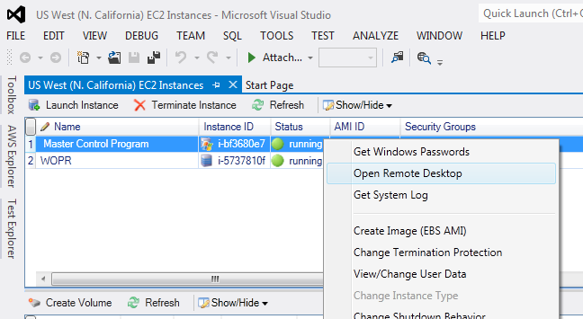 Connecting to Amazon EC2 Instances from the AWS Toolkit for Visual Studio |  AWS Developer Tools Blog