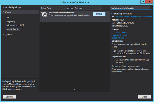 Manage NuGet Packages