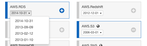 Select API versions