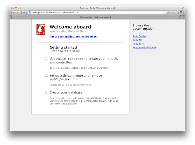 Rails Welcome Page