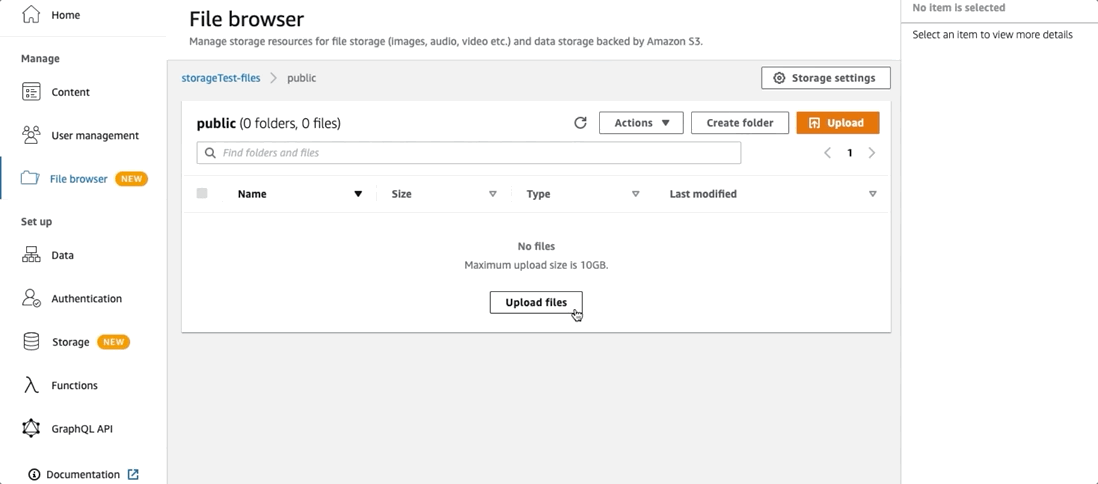 Puede seleccionar Cargar archivos o arrastrar y soltar archivos en su navegador