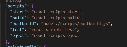 Picture showing the end result for package.json file