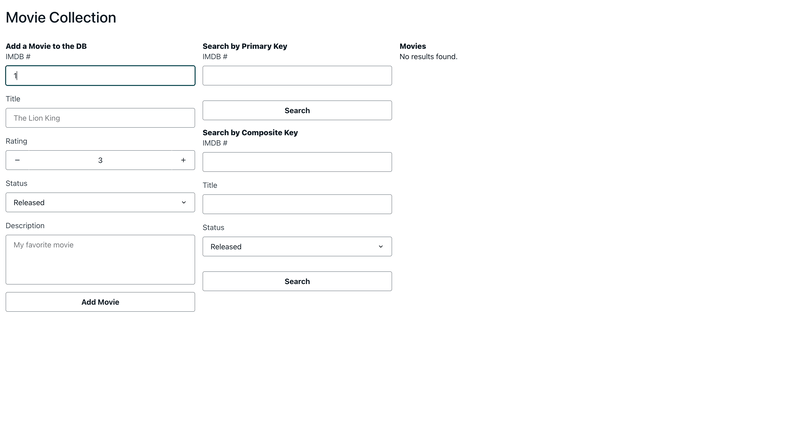 GIF showing records queried by Custom Primary Key