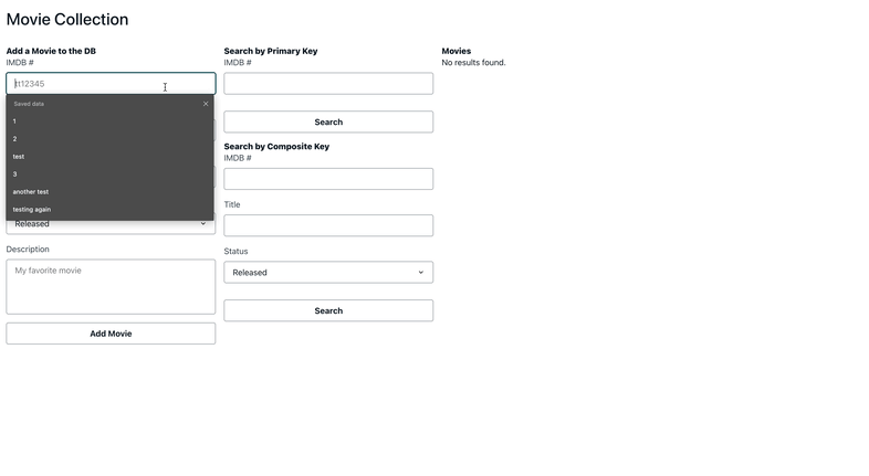 GIF showing creating records with Custom Primary Key