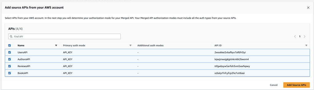 Add Source APIs from your account