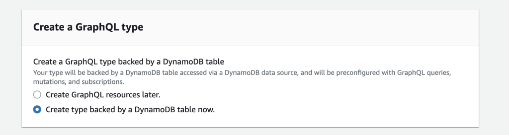 GraphQL Type Backed By DynamoDB