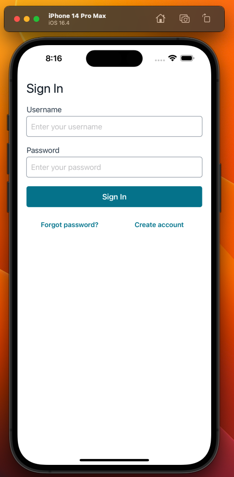 authenticator start page