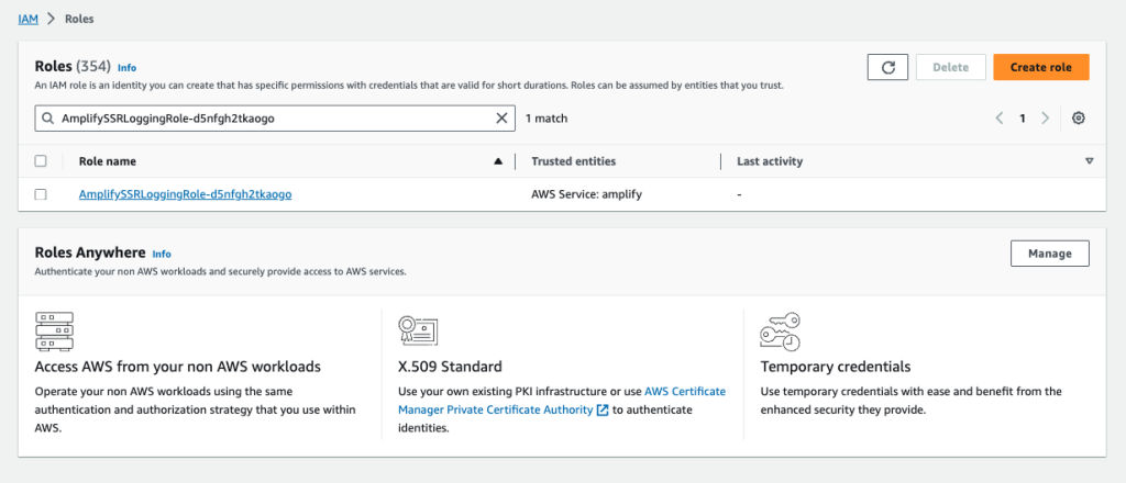 AWS IAM Search Service Role