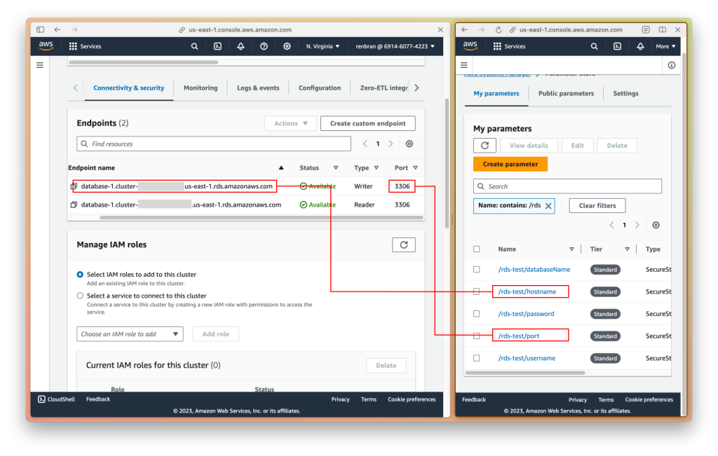 Systems Manager with Secure Strings for Amazon RDS access