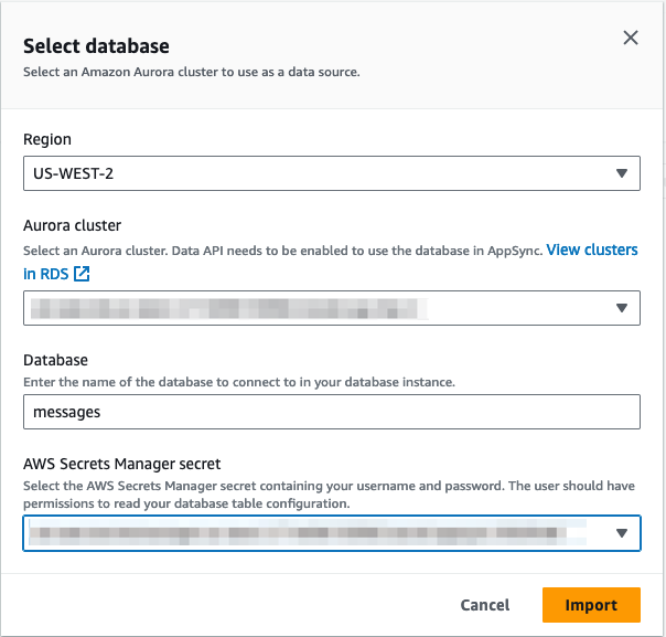 An input modal that intakes information about the database to introspect