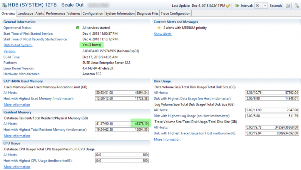 screenshot of scale-out cluster