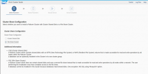 Cluster Share Configuration