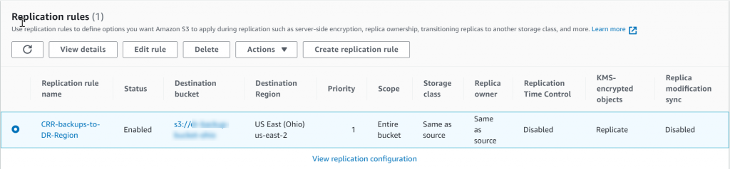 S3 Cross Region Replication