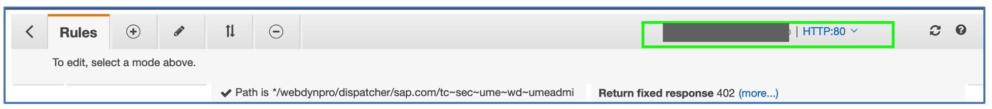 Internal ALB HTTP Listener Port configuration