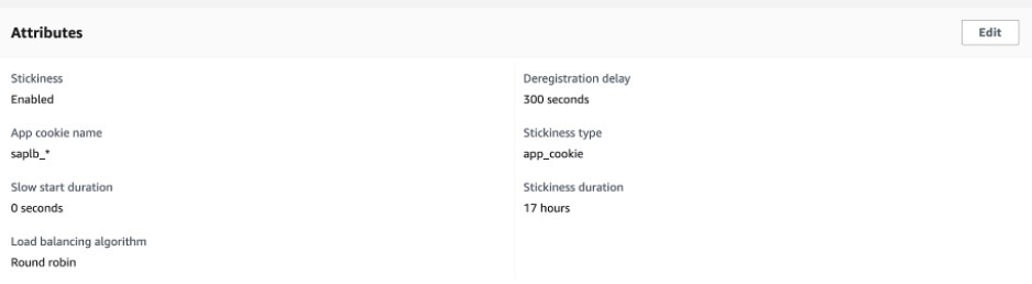 Stickiness attributes for SAP EP