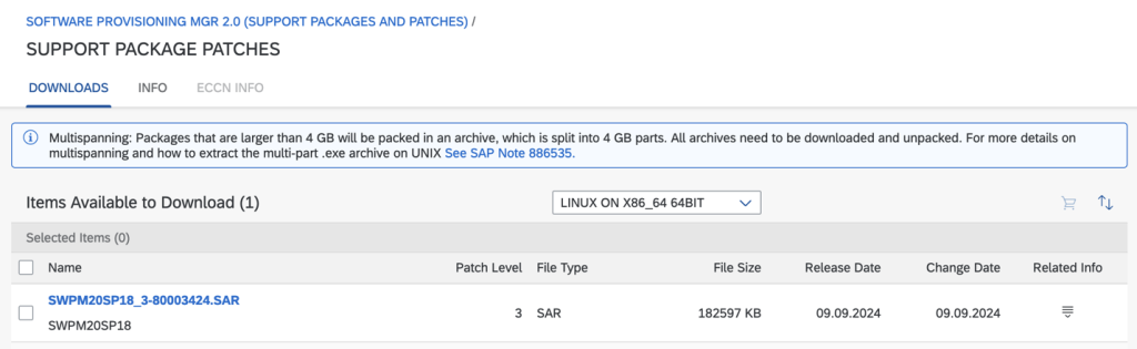 SAP Software Provisioning Manager (SWPM) file