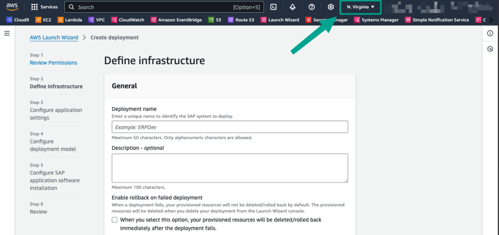 How to select your AWS region