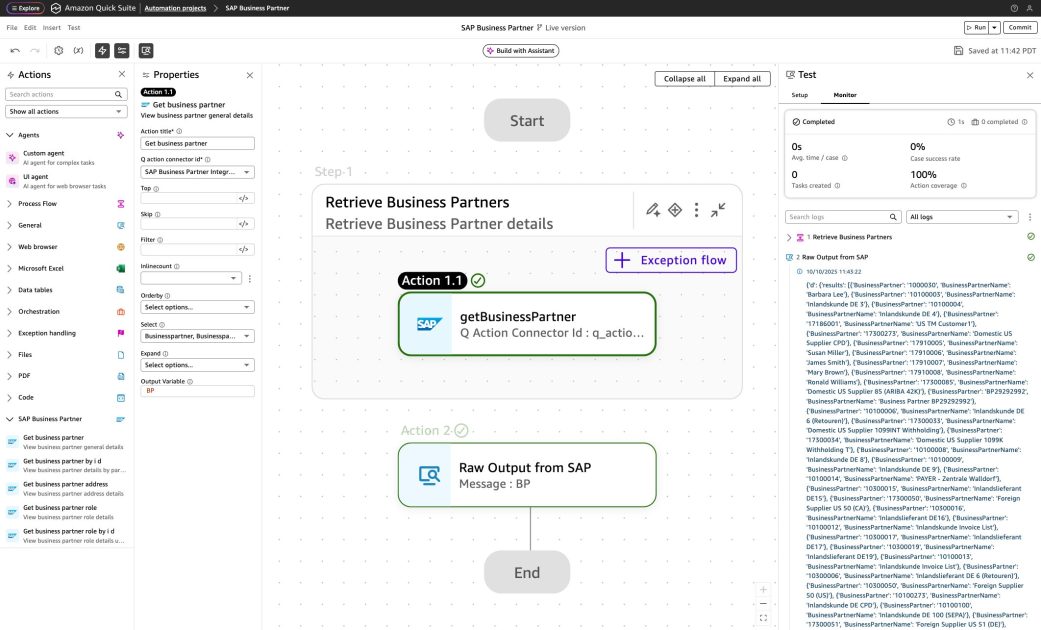 Build AI-Powered SAP automations seamlessly with Amazon Quick Automate