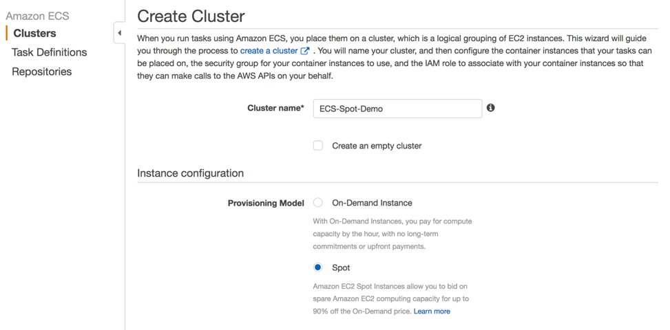 Powering your Amazon ECS Cluster with Amazon EC2 Spot Instances | AWS ...