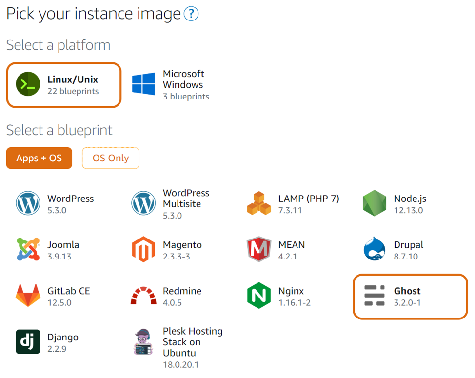 Lightsail has pre-built Blueprints for you to launch entire applications with your VPS. 