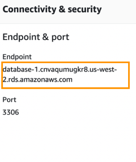 endpoint and port for connectivity and security 