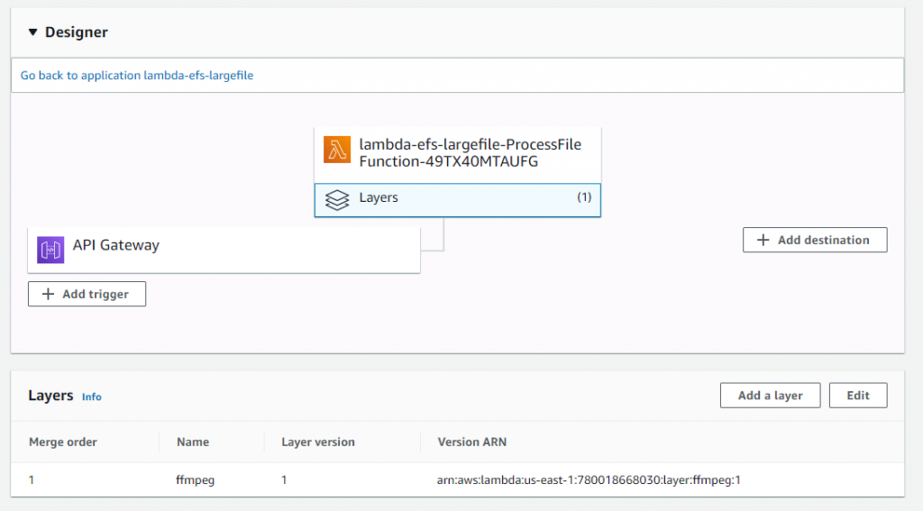 Lambda layers in the console