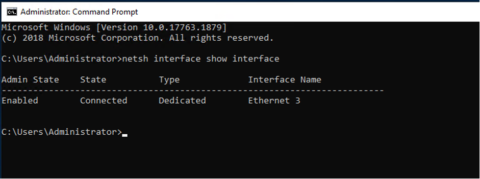 Figure 1 Available Network Interfaces