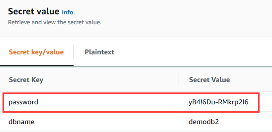 Secrets Manager password change