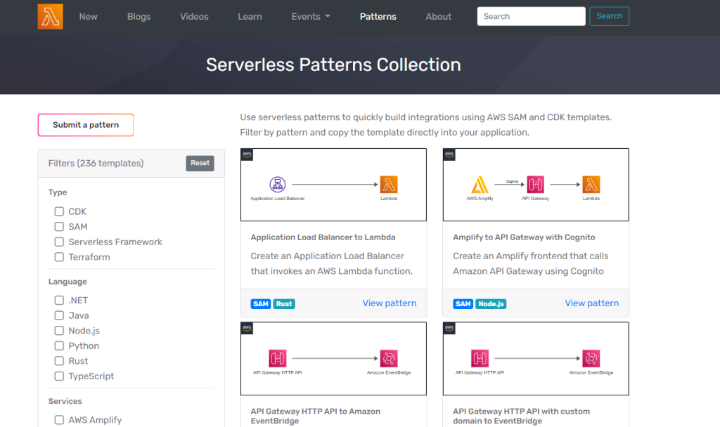 Serverless Patterns Collection