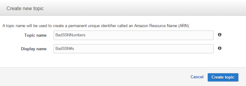 Amazon Simple Notification Service (SNS) Setup: Creating a Topic