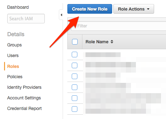 Creating new IAM role