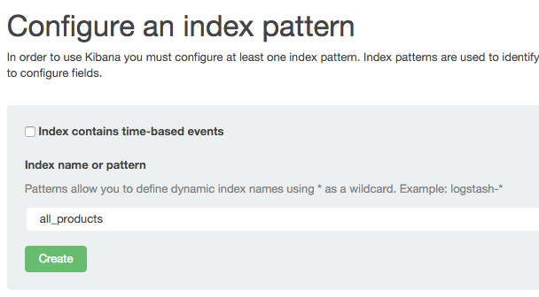 Kibana Index pattern