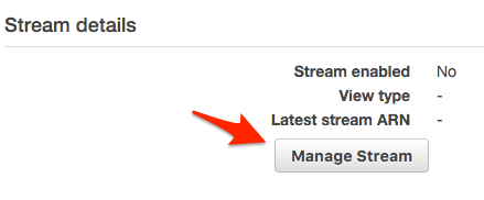 Enabling DynamoDB Streams