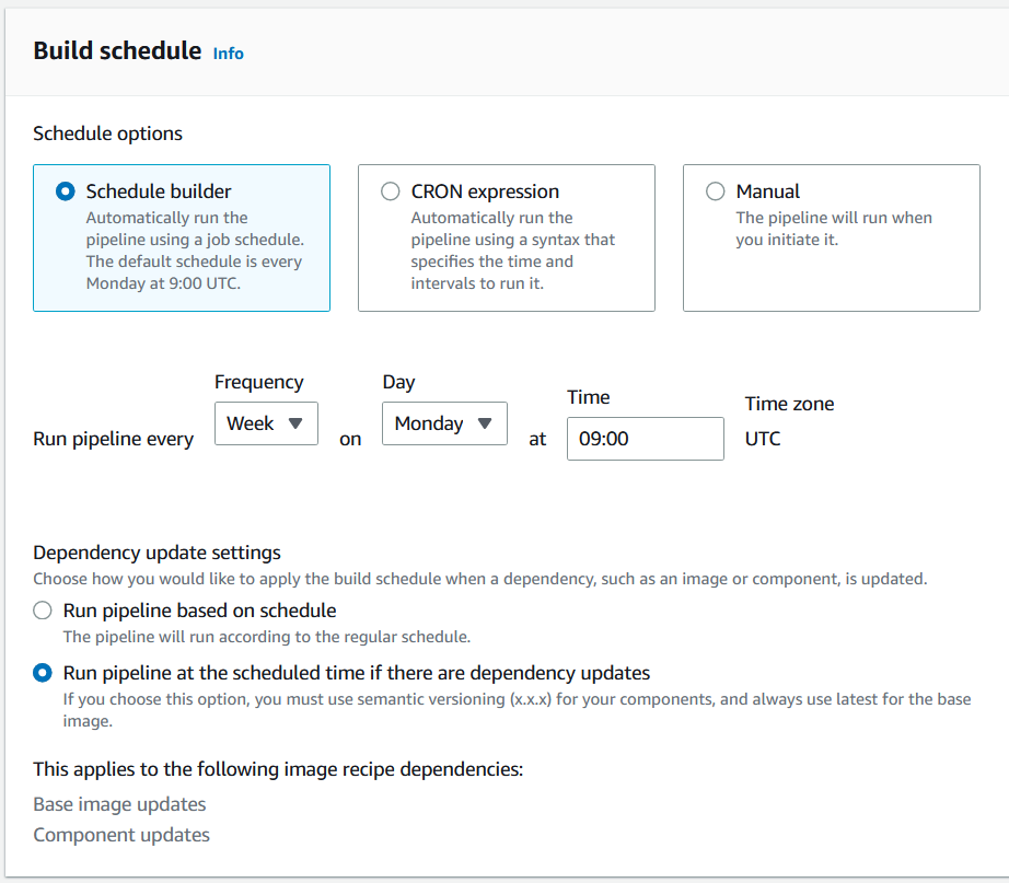 Implementing up-to-date images with automated EC2 Image Builder pipelines