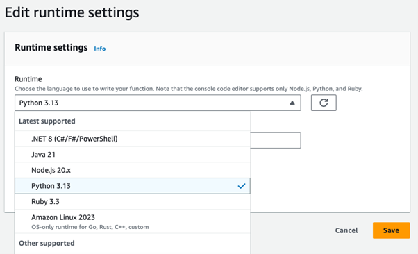 Changing a function to Python 3.13