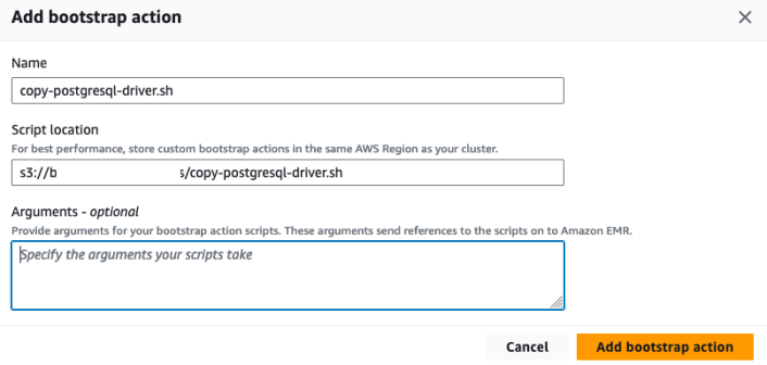 Add bootstrap action