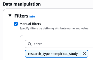 Configure filters based on the extracted metadata