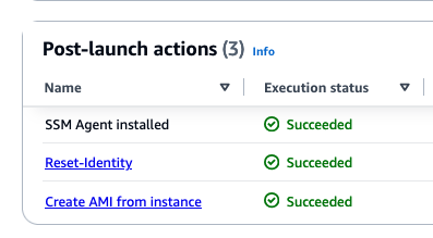 Figure 7: Screenshot of Post-launch actions after completion.