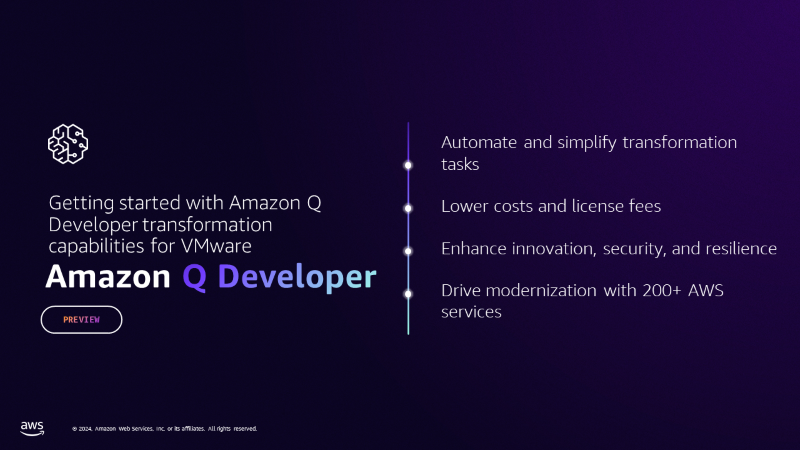 Getting started with Amazon Q Developer transformation capabilities for VMware