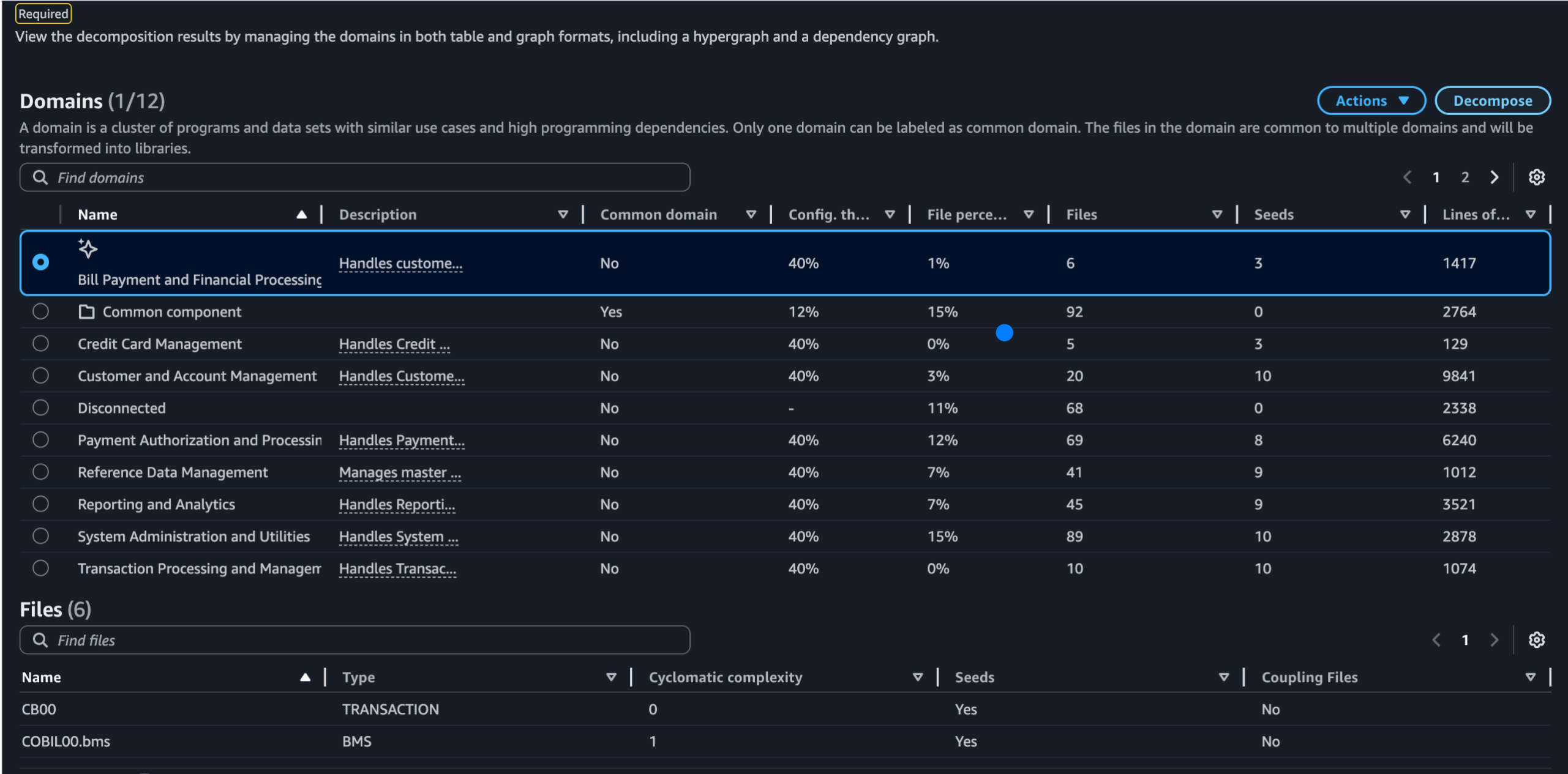 Business&nbsp;domains generated in business logic extraction can inform domain creation