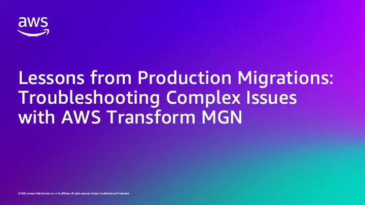 Lessons from Production Migrations: Troubleshooting Complex Issues with AWS Transform MGN