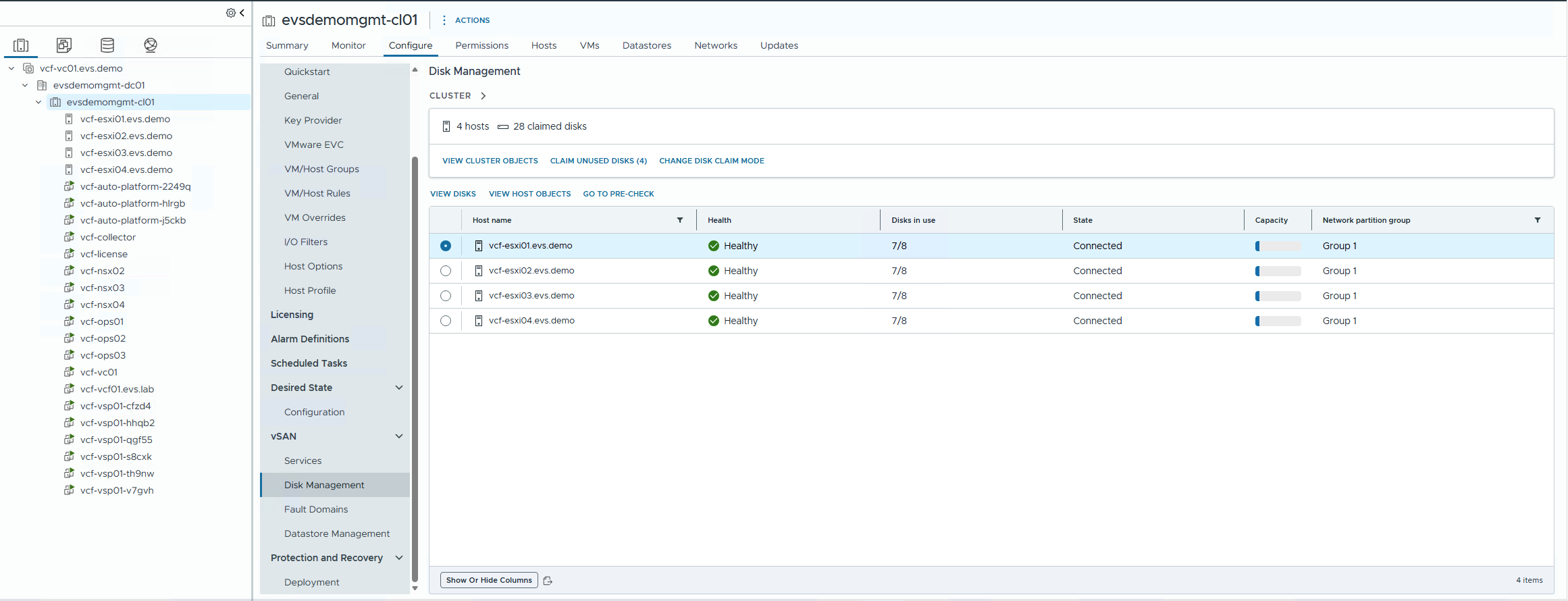 vSAN disk group after NVMe removal