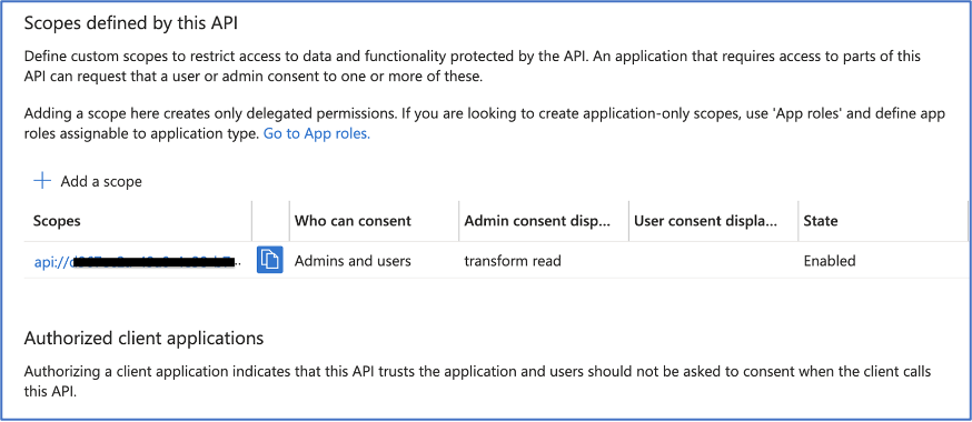 Expose an API page