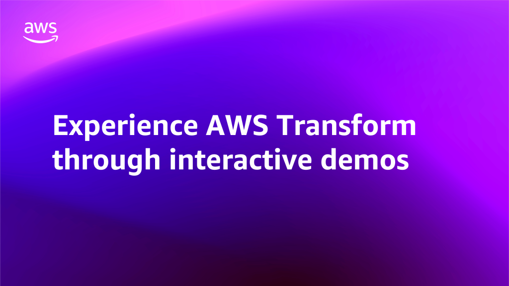 Experience AWS Transform through interactive demos